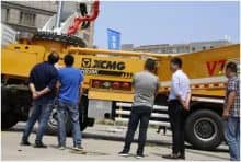 China brand 58m concrete pump machine HB58K concrete mixer pump truck with diesel engine